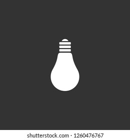 light bulb icon vector. light bulb sign on black background. light bulb icon for web and app