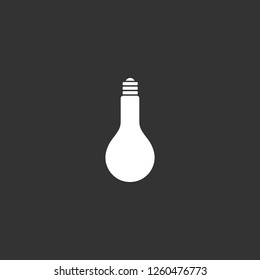 light bulb icon vector. light bulb sign on black background. light bulb icon for web and app