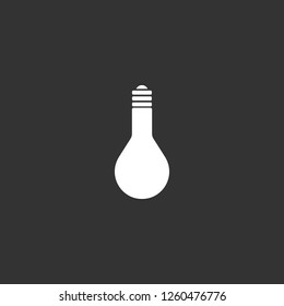 light bulb icon vector. light bulb sign on black background. light bulb icon for web and app