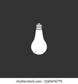light bulb icon vector. light bulb sign on black background. light bulb icon for web and app