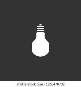 light bulb icon vector. light bulb sign on black background. light bulb icon for web and app