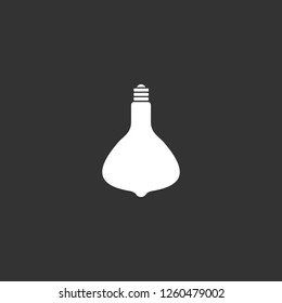 light bulb icon vector. light bulb sign on black background. light bulb icon for web and app