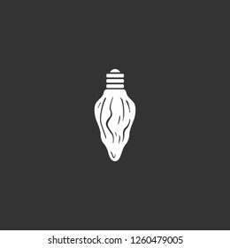 light bulb icon vector. light bulb sign on black background. light bulb icon for web and app