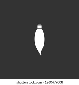 light bulb icon vector. light bulb sign on black background. light bulb icon for web and app