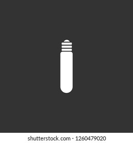 vector de icono de bombilla. signo de la bombilla en el fondo negro. icono de bombilla para web y aplicación