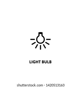 light bulb icon vector. light bulb sign on white background. light bulb icon for web and app