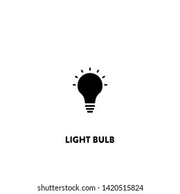 light bulb icon vector. light bulb sign on white background. light bulb icon for web and app