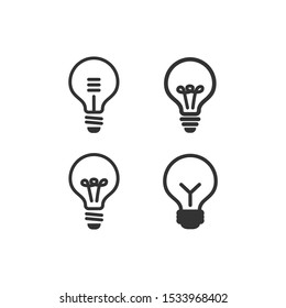 Light bulb Icon vector sign isolated for graphic and web design. Lightbulb solution idea and creativity symbol template color editable on white background.