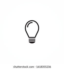 Light bulb Icon vector sign isolated for graphic and web design. Lightbulb solution idea and creativity symbol template color editable on white background.