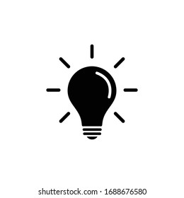 Light Bulb icon vector. Light Bulb sign.   Idea, solution.