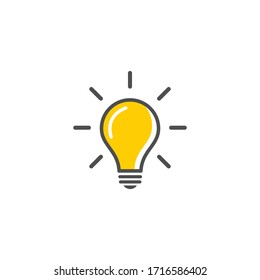 Light Bulb icon vector. Light Bulb sign.   Idea, solution.