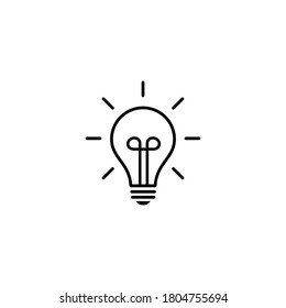 Light Bulb icon vector. Light Bulb sign.   Idea, solution.