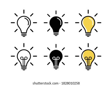 Light Bulb icon vector. Light Bulb sign.   Idea, solution symbol