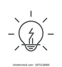 Light Bulb icon vector. Light Bulb sign. Idea, solution.