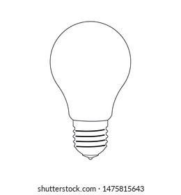 Light bulb icon vector. Simple light bulb sign in modern design style for web site and mobile app