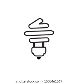 light bulb icon vector. Simple light bulb sign in modern design style for website and mobile