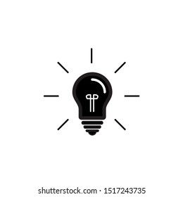 light bulb icon vector. Simple light bulb sign in modern design style for website and mobile design