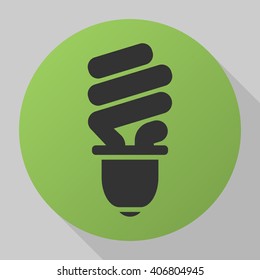 Light bulb icon vector, solid illustration, pictogram isolated on gray
