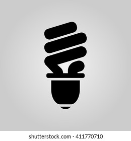 light bulb icon vector, solid illustration, pictogram isolated on gray