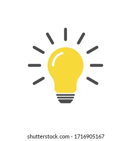 Light bulb icon vector. Solution icon symbol vector graphic