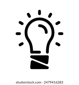 Light Bulb Icon Vector Symbol Design Illustration