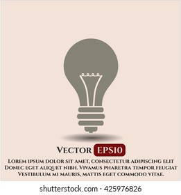 light bulb icon vector symbol flat eps jpg app web concept