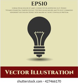 símbolo de la bombilla de luz símbolo vectorial eps planos jpg concepto web de la aplicación