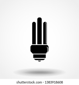 Light bulb icon vector in trendy glyph style design. Vector graphic illustration. Light bulb icon for website design, logo, and user interface. EPS 10