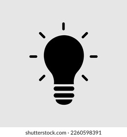 The light bulb icon vector trendy style illustration on gray background..eps