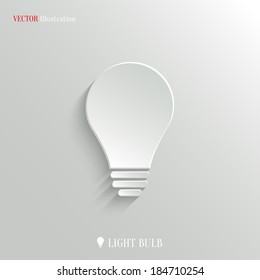 Light bulb icon - vector web illustration, easy paste to any background