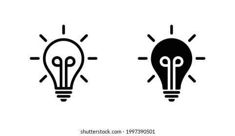 Light bulb icon vector for web, computer and mobile apps