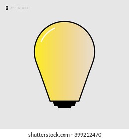 Light bulb icon / vector icon for web and mobile applications