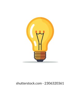 A light bulb icon. white background. isolated, icon, logo for light bulb. flat style light bulb. 
