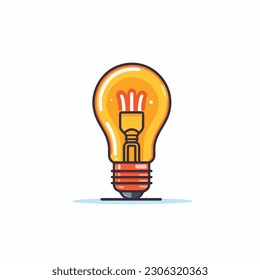 Un icono de la bombilla. fondo blanco. aislado, icono, logotipo para bombilla. bombilla de luz de estilo plano. 