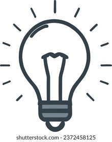 light bulb icon in white background