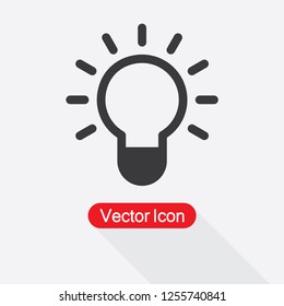 Light Bulb Icon,Idea Icon, Electric Lamp Icon Vector Illustration Eps10