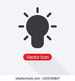 Light Bulb Icon,Idea Icon, Electric Lamp Icon Vector Illustration Eps10