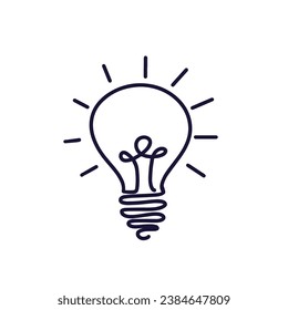 Symbol der Glühbirne.Idea-Symbol. einfache Vektorgrafik