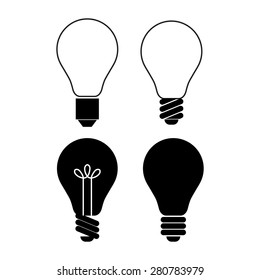 Light bulb icons. Idea or Innovation Concept. Vector illustration