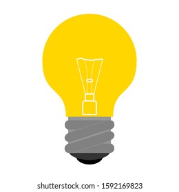 Light bulb icons, isolated ideas, idea illustrations, concept ideas Vector. electric sign symbol