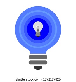 Light bulb icons, isolated ideas, idea illustrations, concept ideas Vector. electric sign symbol