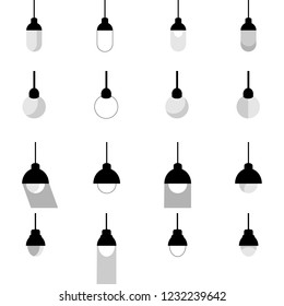 Light bulb icons set