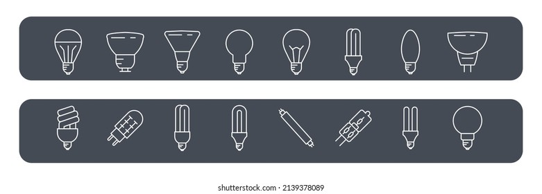 Light Bulb icons set . Light Bulb pack symbol vector elements for infographic web