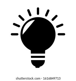 Light bulb icons in a simple design with a white background. EPS 10