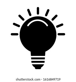 Light bulb icons in a simple design with a white background. EPS 10