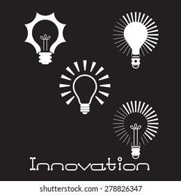Light bulb icons, Vector illustration