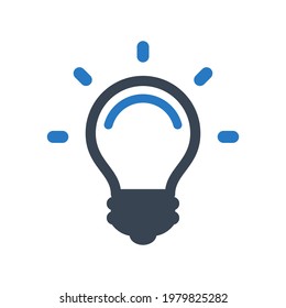 Light bulb icon.solution,innovation (vector illustration)