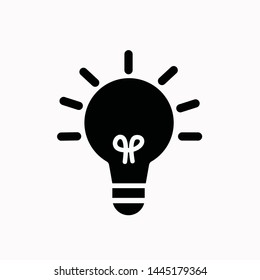 Light bulb icon,vector illustration. Flat design style. vector light bulb icon illustration isolated on White background, light bulb icon Eps10. light bulb icons graphic design vector symbols.