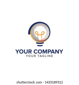 light bulb idea abstract logo icon