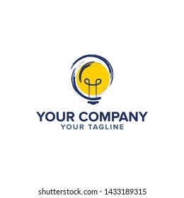 light bulb idea abstract logo icon